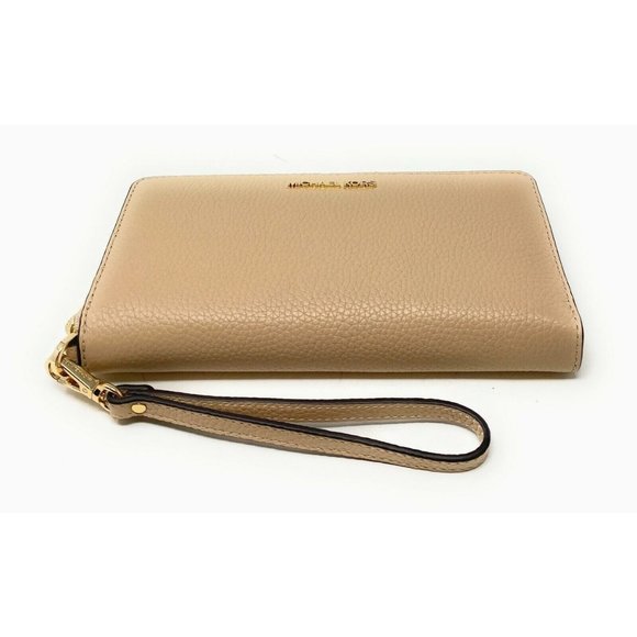 New Michael Kors Jet Set Large Travel Continental Wallet Leather Buff - Picture 6 of 6